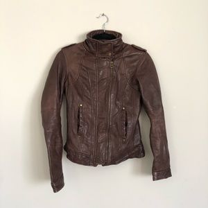 Brown Leather Jacket (M/EU28)